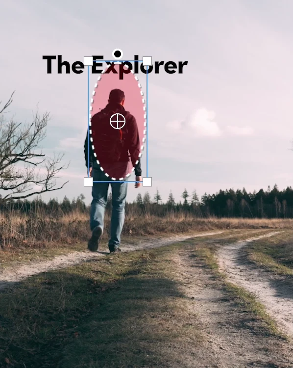 Tracking the person with an elliptical mask around their body